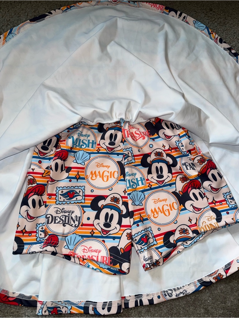 Disney Cruise Line Mickey and Minnie Mouse Circle Skort XS boutique/handmade - Picture 5 of 10